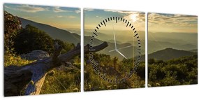 Tablou - Priveliștea (cu ceas) (90x30 cm)