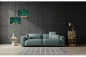 Lustră pe cablu RELLA 1xE27/60W/230V verde/aurie