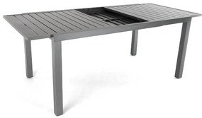 Masa de gradina Mirolo, 160-240 × 89 cm, negru