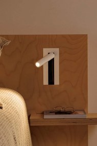 Aplica cu reader LED directionabil stil minimalist GABO alb