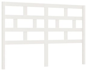 814195 vidaXL Tăblie de pat, alb, 146x4x100 cm, lemn masiv de pin