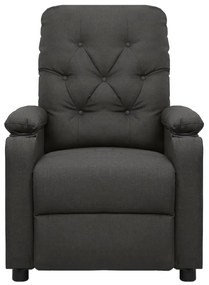 339103 vidaXL Fotoliu rabatabil, gri închis, material textil