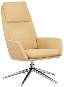 341328 vidaXL Scaun de relaxare, crem, piele întoarsă ecologică