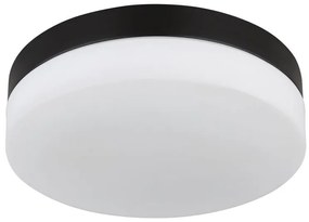 Plafoniera pentru exterior design modern IP44 Vranos negru, opal 24cm
