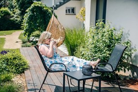 OFERTA Set 2 scaune de gradina TAVERNO gri/negru Clasa II