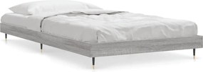 vidaXL Cadru de pat, gri sonoma, 90x190 cm, lemn prelucrat