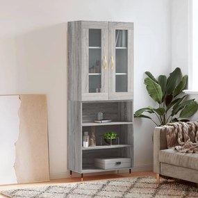 vidaXL Dulap înalt, gri sonoma, 69,5x34x180 cm, lemn compozit