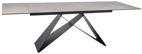 Masa extensibila Westin Ceramic DIAMOND crem/negru mat L160-240 cm