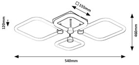 Rabalux 71006 - Plafonieră LED reglabilă SOTIRIS LED/47W/230V + telecomandă