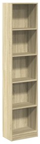 857794 vidaXL Bibliotecă, stejar sonoma, 40x24x176 cm, lemn prelucrat