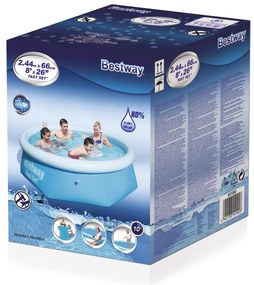 Bestway Piscina gonflabila Fast Set, 244 x 66 cm, rotunda, 57265