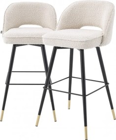 Set de 2 scaune de bar design modern Cliff, crem 114648 HZ