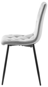 Scaun de bucaterie Jerry Velvet, gri deschis