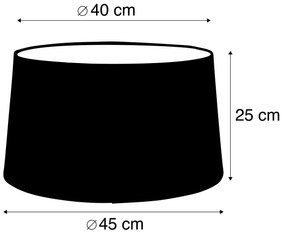 Abajur din in taupe 45 cm