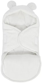 Păturică de înfășat albă din material bouclé 45x80 cm – Meowbaby