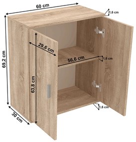 Dulap ADELI tip 1, stejar Sonoma