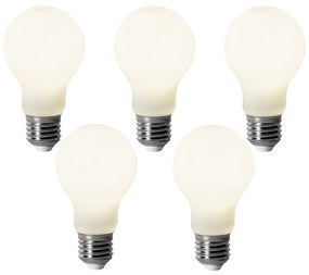 Set 5 becuri E27 dimbare LED lamp A60 opaal 7W 806 lm 4000K