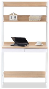 Masă PC Boge B (stejar + alb). 1109728