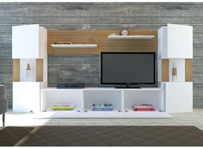 Mobilier living Loreena (Alb + teak) . 1102294