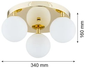 Plafonieră pentru baie FLAVIO 3xE14/7W/230V IP44 Argon 1413