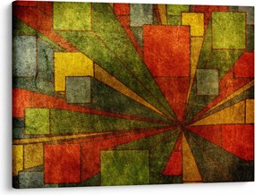 Tablou cu abstracție geometrică (70x50 cm)