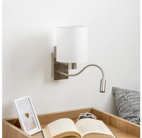 Lampă LED de perete Brilagi NUBILA 1xE27/25W/230V + LED/3W crom mat/alb