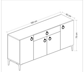 Comodă Tokobi 1 (nuc) . 1093559