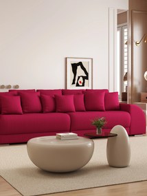 Canapea extensibilă dumonde cu 2 lăzi de depozitare si sezut confortabil din spuma high-density, Verona Zoom Red 310x100 cm