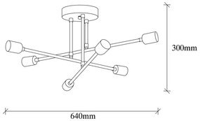 Plafonieră aurie 64x64 cm Flower – Opviq lights