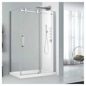 Cabina de dus dreptunghiulara cu usa glisanta Fluminia Paloma 100x80