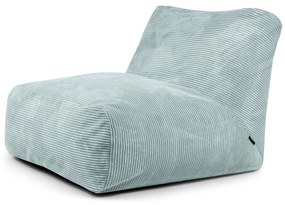 Fotoliu bean bag verde mentă cu tapițerie din catifea reiată Tube 100 – SLOWDOWN