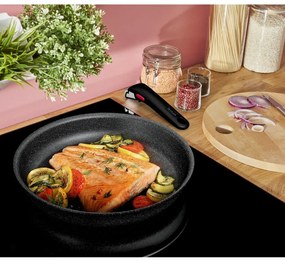 Set de vase pentru gătit 7 buc. din aluminiu INGENIO Black stone L3998702 – Tefal