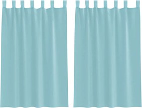 vidaXL Perdele Voile cu Bucle 2 buc Turcoaz 140x175 cm