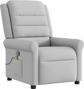 vidaXL Scaun de masaj cu țesătură gri nor