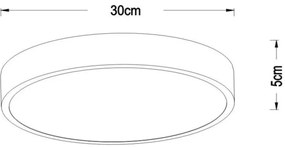 Plafonieră LED dimabilă Lucide 79185/30/30 UNAR LED/18W/230V negru