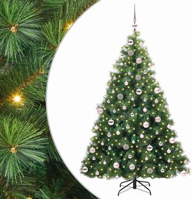 vidaXL Brad de Crăciun artificial cu 300 LED Verde 180 cm PE și PVC