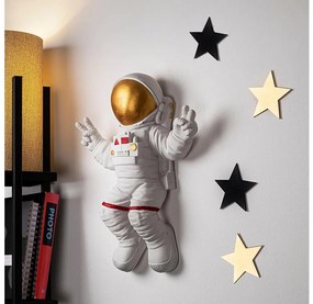 Decorațiune de perete 47x35 cm auriu astronaut