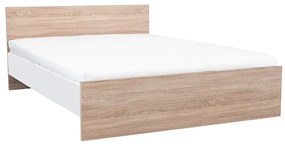 Pat dublu Miami fără cadru de pat 160x200 cm stejar sonoma-alb