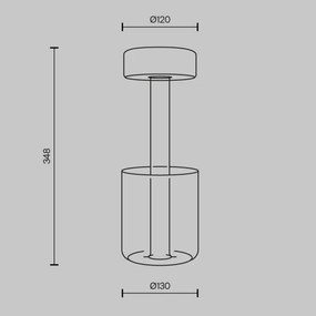 Maytoni MOD229TL-L3W3K1 - Lampă LED portabilă reglabilă 3W/5V alb/transparent