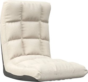 vidaXL Scaun de podea pliabil, crem, material textil