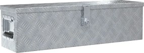 vidaXL Cutie din aluminiu, 80,5 x 22 x 22 cm, argintiu