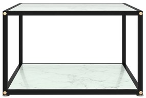 322889 vidaXL Măsuță de cafea, alb, 60x60x35 cm, sticlă securizată