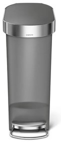 Coș cu pedale Slim 40 l, gri