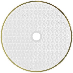 Mexen Aura lavoar pe blat din sticlă 39 x 39 cm, transparent/auriu - 24013905