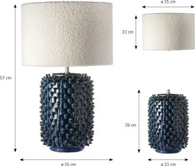 ONLI - Lampă de masă CERAMICA 1xE27/15W/230V 57 cm albastru/crem