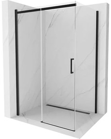 Mexen Omega cabină de duș extensibilă 100 x 80 cm, transparent, Neagră - 825-100-080-70-00