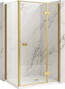 Cabina de dus Rea Atlas 100x90 Brush Gold