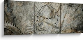 Tablou - Curgerea timpului (cu ceas) (90x30 cm)