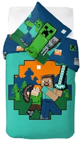 Minecraft Diamond Defender set de pat 140x200cm, 70x90 cm