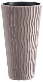 Ghiveci decorativ de flori, rotund inalt, cafeniu, 39x70.8 cm, Sandy